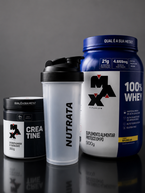 Kit Creatina 300g e 100% Whey Refil 900g