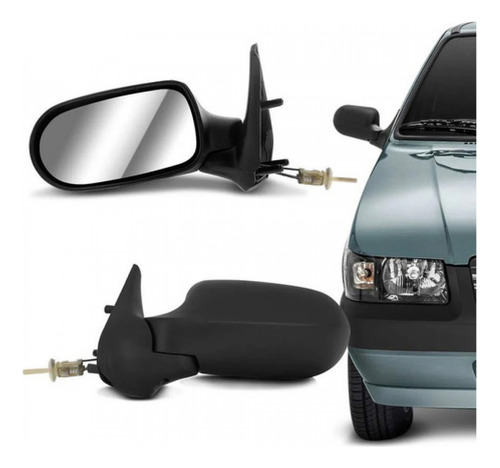 Retrovisor Uno 2005 06 07 2010 2 Portas Cabo Lado Esquerdo