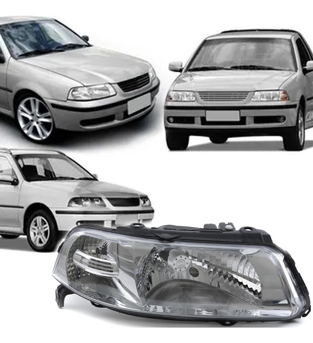 Farol Principal Gol Saveiro Parati G3 Ld Foco Simples - Crom