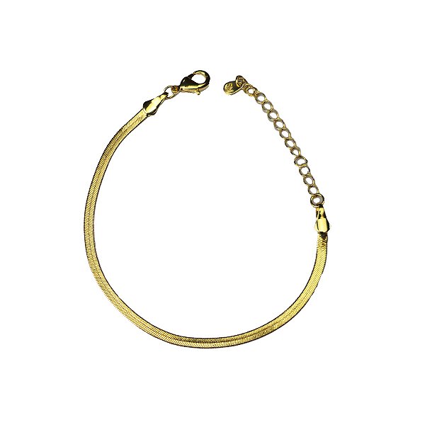 Pulseira Feminina Dourada Estilo Fita - Manini Semijoias