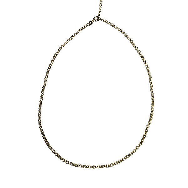 Colar Feminino Dourado com Argolinhas - Manini Semijoias