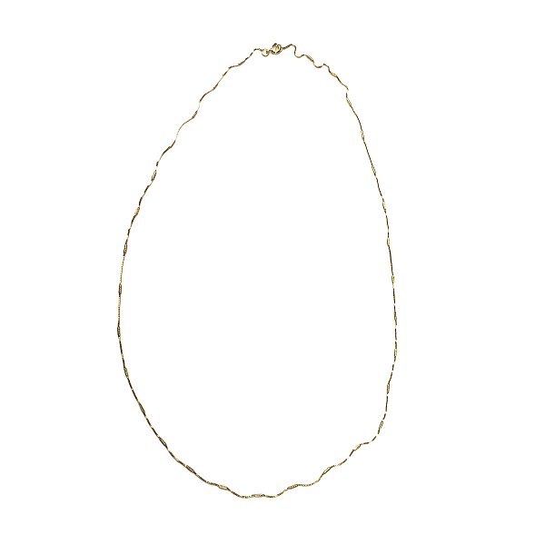 Colar Feminino Dourado com Pecinhas 60cm - Manini Semijoias