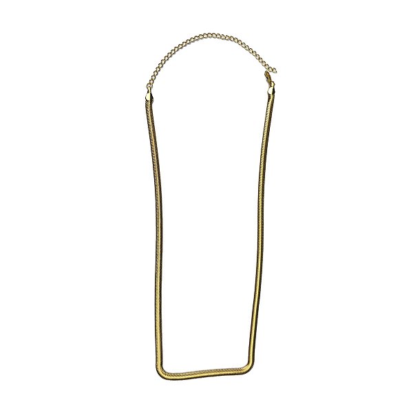 Cordão Feminino Dourado de Malha - Manini Semijoias