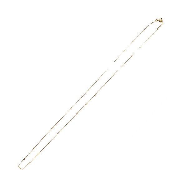 Colar Feminino Dourado com Pecinhas 65cm - Manini Semijoias