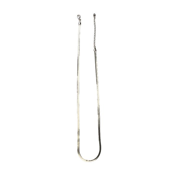 Colar Feminino Prata Estilo Fita - Manini Semijoias