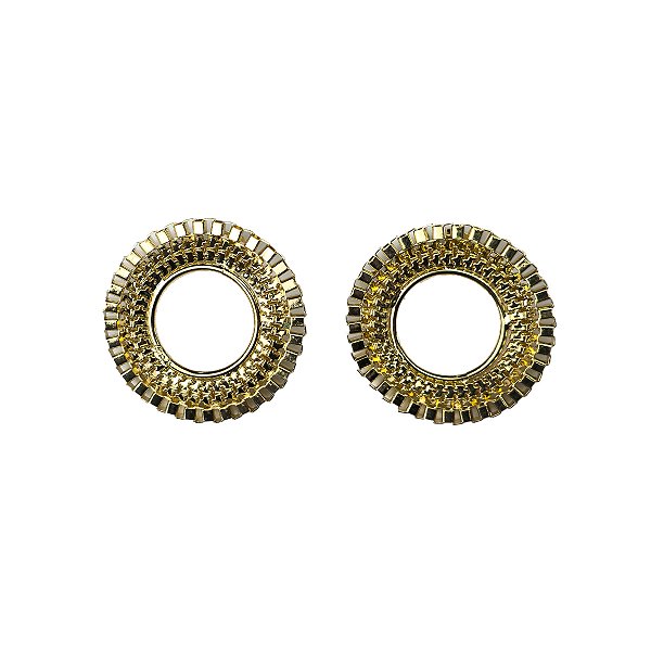 Brinco Feminino Dourado Redondo - Manini Semijoias