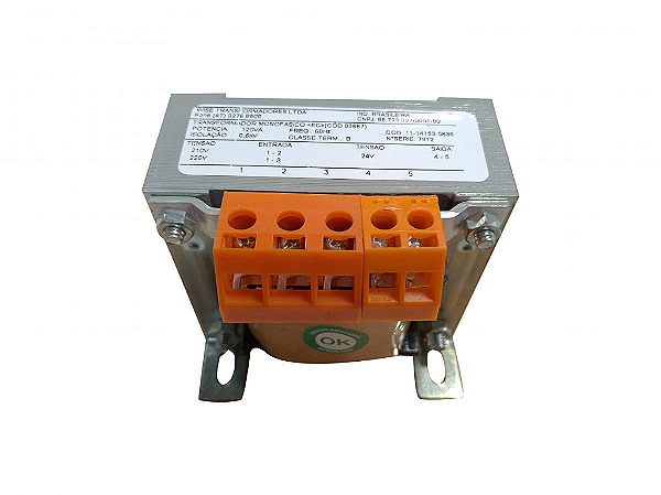 Transformador 210 / 220V p/24V / 5A 50/60 HZ Small