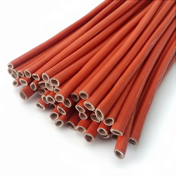 Espaguete de Silicone com Fibra de Vidro 6 mm