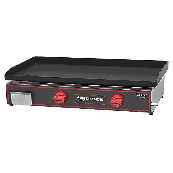 Chapa Chapeira Industrial a Gás para Restaurante 80cm Metalcubas CBG-800C