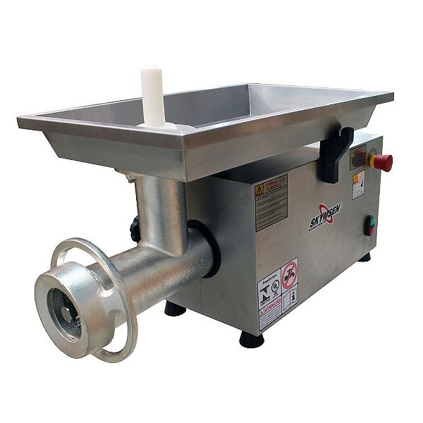 Picador Moedor Triturador Maquina de Moer Carne Industrial Granda Bocal 98 Skymsen PSP98 Monofasico