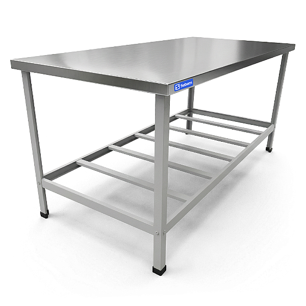 Mesa Inox Industrial Para Cozinha De Restaurante 2 Metro Sebem