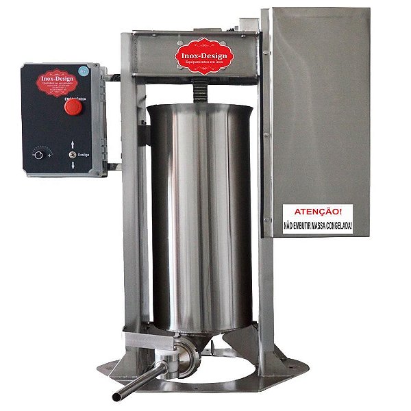 Canhão Ensacadeira de Linguiça Elétrica Automática Industrial 15 Kg - Inox Design EE15
