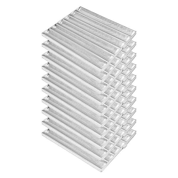 Kit 10 Assadeiras Esteira Bandeja Resistênte Total Alumínio Borda Ondulado 6 Ondas Pão Padaria 58x70 Imeca