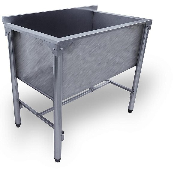 Pia Tanque Limpeza com Cuba Grande 160 Litros Total Inox