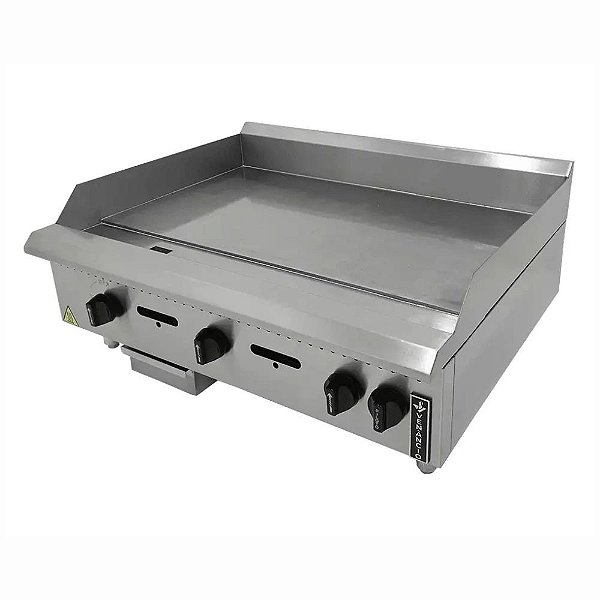 Chapa Grossa a Gás 90cm Industrial Profissional para Hamburguer Carne Venâncio Prime