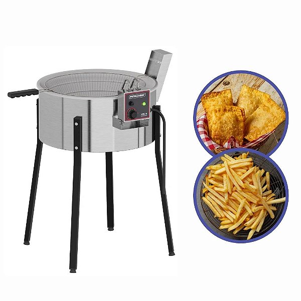 Tacho Fritador Elétrico Alumínio 15 litros 220v TFRE 15 - Metalcubas