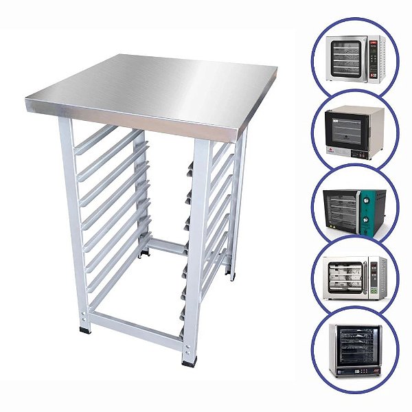 Mesa Mesinha Bancada Estante para Forno Pequeno Turbo Convecção Progas Venancio Titã Gpaniz