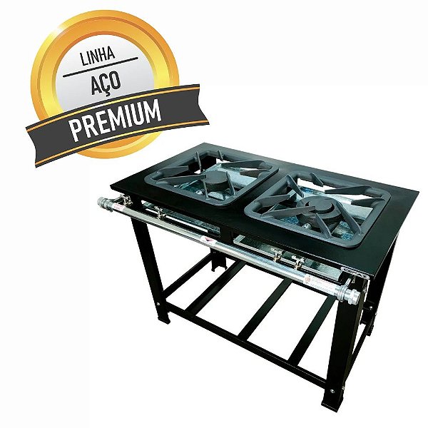 Fogão Profissioanal Industrial 2 Bocas Grande com Chama Dupla Alta Potencia Sebem