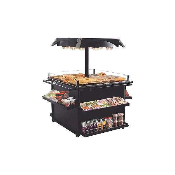 Balcão Expositor de Autoatendimento Aquecido Para Alimentos Supermercado Restaurante EF-271