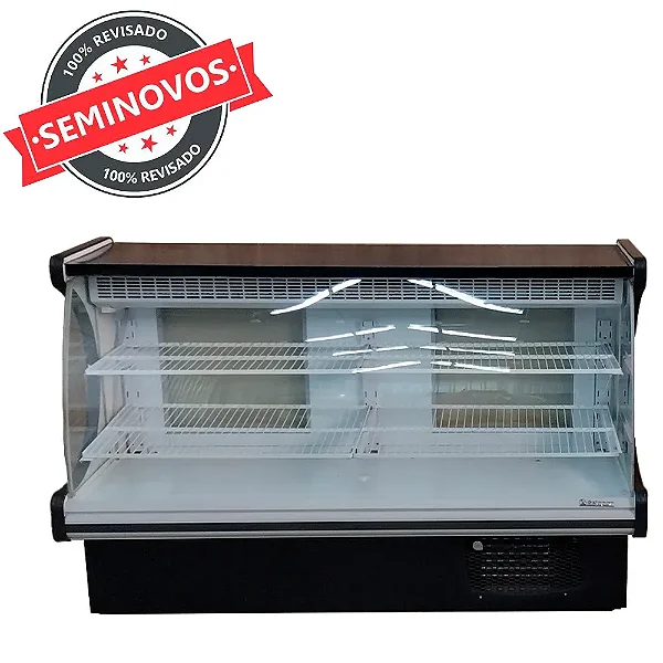 Balcão Refrigerado Para Bolos, Tortas Dupla Função GEPV-175 Vitalis Vidro Curvo Usado
