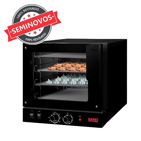 Forno de Esteira Elétrico de Profissional Compacto 4 Esteiras Analógico Seminovo