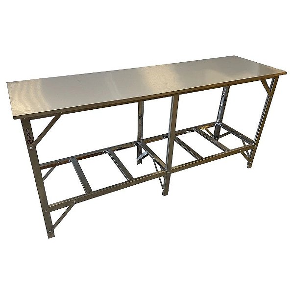 Mesa Bancada de Apoio Trabalho Cozinha Restaurante Pizzaria Hamburgueria 2M Sebem