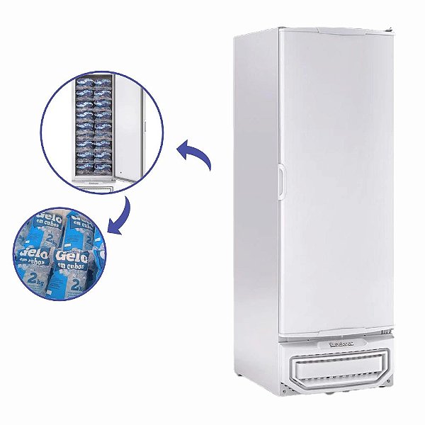 Freezer para Congelados Grande Vertical -18° a +7°C 4 Grades 575L Gelopar GPC575 127v 220v