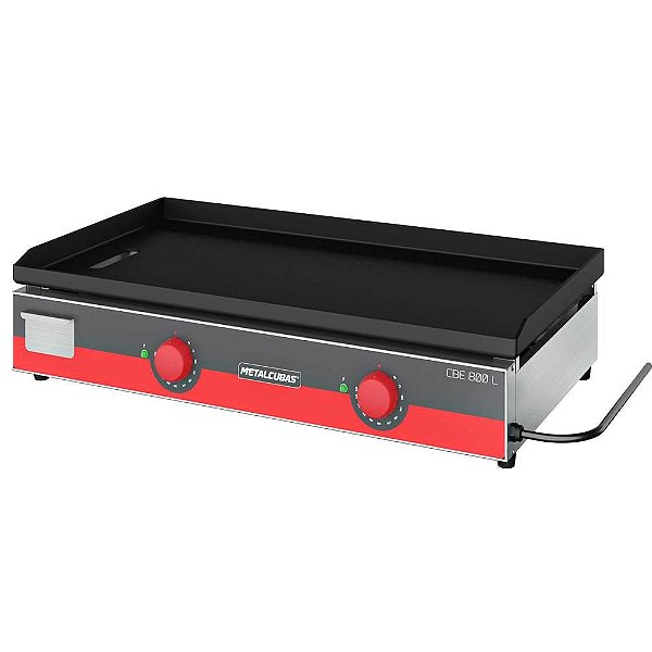 Chapa Chapeira Churrasqueira Elétrica para Lanche Carne Profissional 80cm 110v/220v CBE800