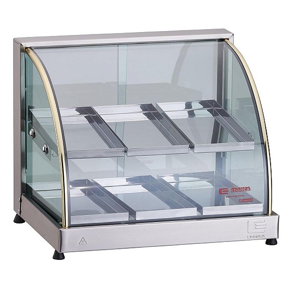 Vitrine Expositora Aquecida de Salgados Dupla 6 Bandejas Edanca