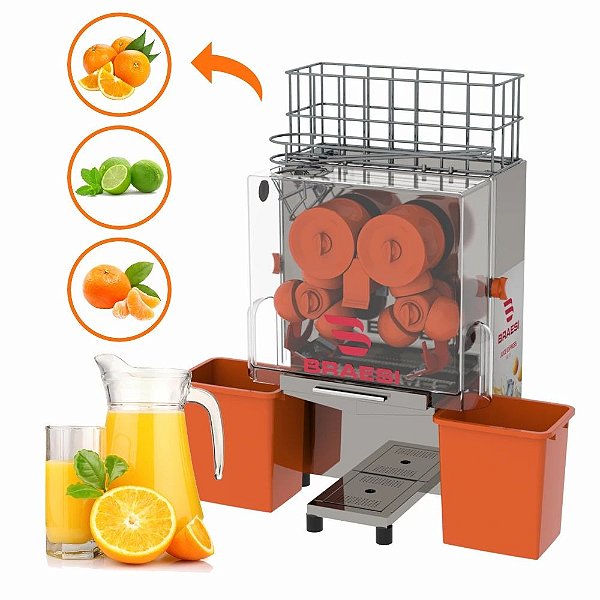 Máquina Profissional Automática De Suco De 20 Laranjas/min Natural Braesi