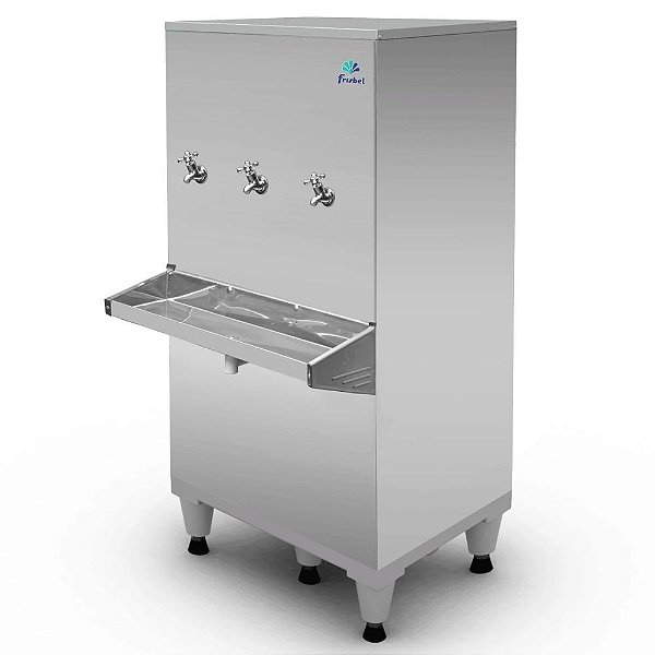 Bebedouro Purificador de Água Gelado Com Motor 3 Torneiras 100 Litros Frisbel
