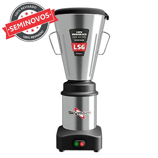 Liquidificador Industrial Profissional Baixa Rotação 6L Inox Seminovo