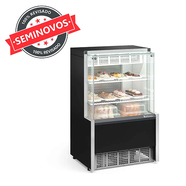 Balcão Vitrine Expositora Refrigerado para Bolo Torta Doce Pequeno Usado