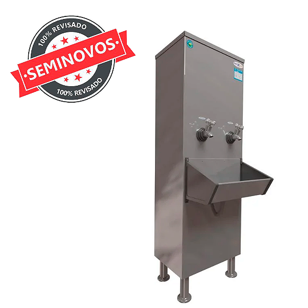 Bebedouro Industrial de Piso Profissional Inox 50 Litros Seminovo