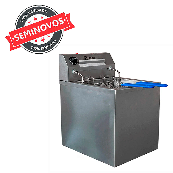 Fritadeira Elétrica Profissional Industrial de Mesa Bancada 15L Zona Fria de Óleo Usada
