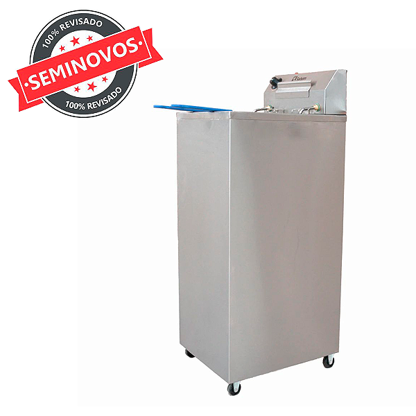 Fritadeira Elétrica Industrial 2 Cestos Grande para Congelados Alta Potencia Pedestal 15L Seminova Sebem