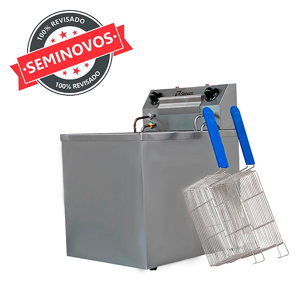 Fritadeira Fritador de Bancada Elétrico 15L Industrial Profissional para Alimento Congelado com Alta Potência Usado