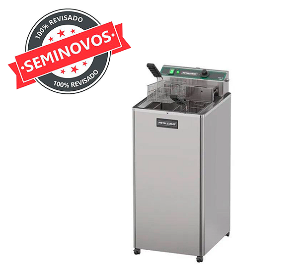 Fritadeira Elétrica Industrial Profissional de Mesa Potência 8000w 2 Resistências 15 Litros Usado