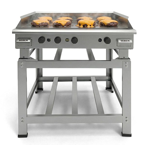 Chapa Chapeira Grossa Lanche, Hamburger Profissional a Gás 70cm Sebem