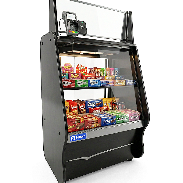 Balcão Vitrine Expositor Caixa Checkout com Gaveta Porta Cedula/Dinheiro