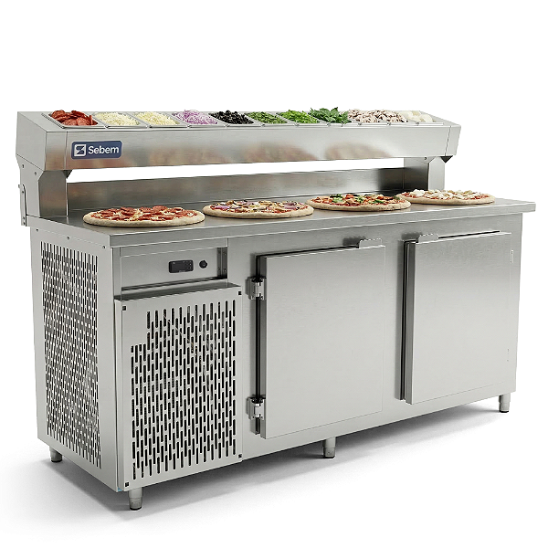 Balcão Condimentadora Refrigerada Pizza Pizzaria 2 Metros Sebem