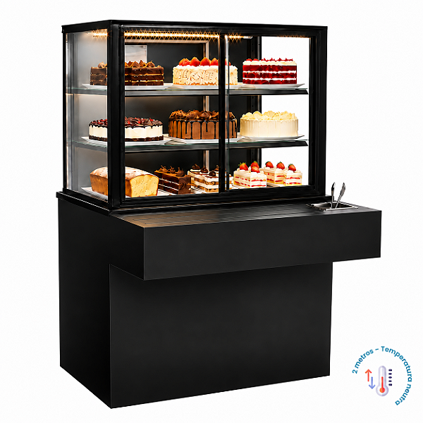 Vitrine Estufa Expositor Balcão Auto Atendimento Self Service Neutro