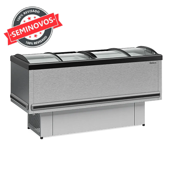 Ilha Supermercado Congelados Refrigerados Dupla Ação 2M GESV190 -20°C a +7°C Seminovo