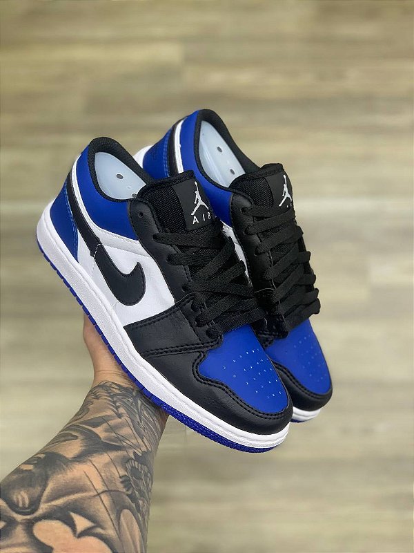 Tênis Air Jordan 1 Low Premium Azul Preto