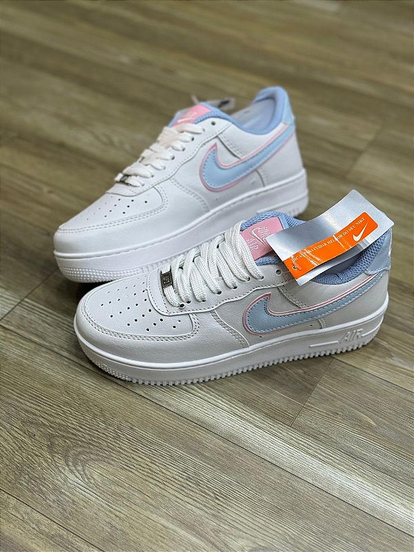 Tênis Nike Dunk Pro Série Premium Branco Azul BB Rosa