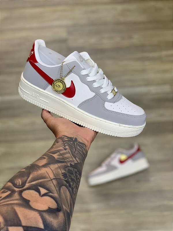 Tênis Nike Dunk Pro Série Premium Branco Vermelho Cinza
