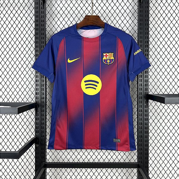 CAMISA BARCELONA LISTRADA 2025 MASCULINA TAILANDESA