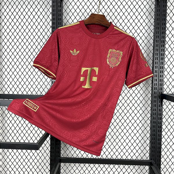 CAMISA BAYERN DE MUNIQUE VINHO COMEMORATIVA 2026 MASCULINA TAILANDESA