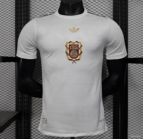 CAMISA VERSAO JOGADOR BAYERN MUNIQUE BRANCA 125 ANOS MASCULINA