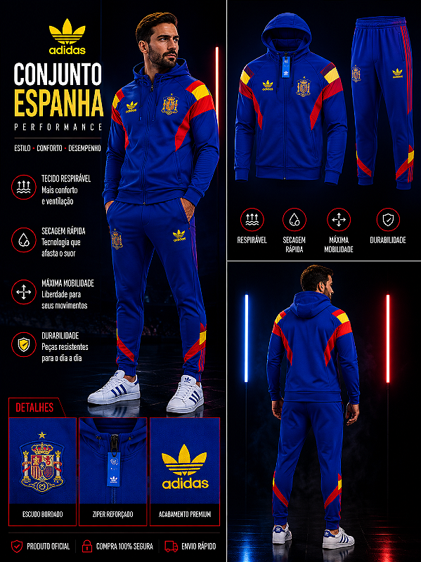 AGASALHO DE TREINO ESPANHA AZUL MASCULINO